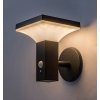 Černé fasádní solární LED svítidlo s pohybovým čidlem Geleen 4W IP44