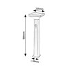 Černé zahradní solární LED svítidlo s pohybovým čidlem Geleen 4W IP44 50cm