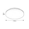 Černé stropní LED svítidlo Pernik kulaté 280mm 24W IP54