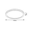 SMART TUYA Černé LED stropní svítidlo Inverness kulaté 280mm 15W CCT s DO