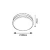 Antracitové stropní/nástěnné LED svítidlo Hamburg kulaté 200mm 10W IP44