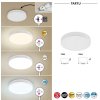 Bílé stropní LED svítidlo Tartu kulaté 175mm 18W IP44 CCT