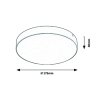 Černé stropní LED svítidlo Tartu kulaté 175mm 18W IP44 CCT