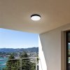 Černé stropní LED svítidlo Tartu kulaté 175mm 18W IP44 CCT