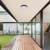Černé stropní LED svítidlo Tartu kulaté 300mm 24W IP44 CCT