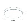 Černé stropní LED svítidlo Tartu kulaté 300mm 24W IP44 CCT
