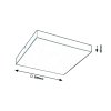 Bílé stropní LED svítidlo Tartu hranaté 300x300mm 24W IP44 CCT