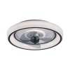 Černé stropní LED svítidlo s ventilátorem Horacio 470mm 67W CCT s DO