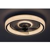 Černé stropní LED svítidlo s ventilátorem Horacio 470mm 67W CCT s DO