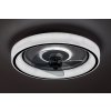 Černé stropní LED svítidlo s ventilátorem Horacio 470mm 67W CCT s DO