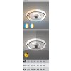 Černé stropní LED svítidlo s ventilátorem Horacio 470mm 67W CCT s DO