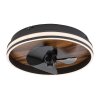 Černé stropní LED svítidlo s ventilátorem Faustine 470mm 30W CCT s DO