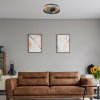 Černé stropní LED svítidlo s ventilátorem Faustine 470mm 30W CCT s DO