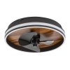 Černé stropní LED svítidlo s ventilátorem Faustine 470mm 30W CCT s DO