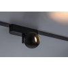 SMART TUYA Černý lištový LED reflektor kulový LiTrack Spot 1F 5W CCT