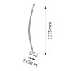 Stříbrná stojací LED lampa Addison 28W