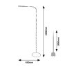 Černá stojací LED lampa Adelmo 10W CCT