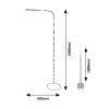 Šedá stojací LED lampa Adelmo 10W CCT