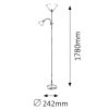 Zlatá stojací lampa Action s bílými stínidly pro žárovky E27+E14