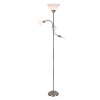 Chromová stojací lampa Action s bílými stínidly pro žárovky E27+E14