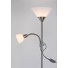 Chromová stojací lampa Action s bílými stínidly pro žárovky E27+E14