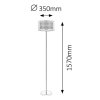 Chromová stojací lampa Anastasia s hnědým stínidlem pro žárovku E27