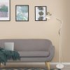 Béžová stojací lampa Aristeo pro žárovku E27