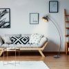 Černá stojací lampa Otto pro žárovku E27