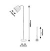 Černá stojací lampa Godric s černým stínidlem pro žárovku E27