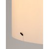 Stříbrná stojací lampa Izander s bílým stínidlem pro žárovku E27