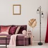Černá stojací lampa Fabian pro žárovku 2x E27