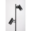 Černá stojací lampa Maximilian pro žárovku 2x GU10