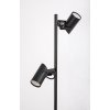 Černá stojací lampa Maximilian pro žárovku 2x GU10