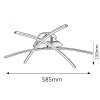 Chromové stropní LED svítidlo Alexis 585mm 21W