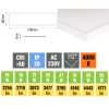 Bílý přisazený LED panel s rámečkem 30 x 120cm 16-35W Premium