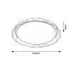 Šedé stropní LED svítidlo Arcadia 510mm 48W
