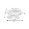 Černé stropní LED svítidlo Bitsi 250x410mm 44W