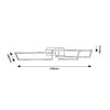 Chromové stropní LED svítidlo Cesario 930mm 44W