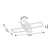 Chromové stropní LED svítidlo Ashton 645mm 24W