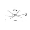 Chromové stropní LED svítidlo Cyclone 570mm 21W
