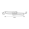 Černé stropní LED svítidlo Cirilla 820mm 40W