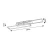 Stříbrné stropní LED svítidlo Demetrius 830mm 40W stmívatelné
