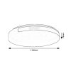 Chromové stropní LED svítidlo Danuta2 390mm 24W