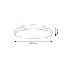 Stříbrné stropní LED svítidlo Engon 270mm 18W