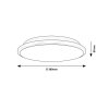 Stříbrné stropní LED svítidlo Engon 380mm 24W