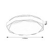 Šedé stropní LED svítidlo Dettora 370mm 18W CCT s DO