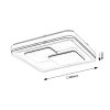 Černé stropní LED svítidlo Hecate 485x485mm 40W