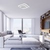 Chromové stropní LED svítidlo Fandral hranaté 310x350mm 33W