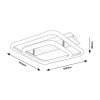 Chromové stropní LED svítidlo Fandral hranaté 310x350mm 33W
