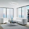 Chromové stropní LED svítidlo Fandral obdelníkové 310x600mm 42W
